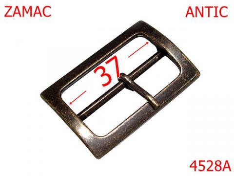 Catarama dreptunghiulara poseta 37 mm zamac antic 6K3 4528A de la Metalo Plast Niculae & Co S.n.c.