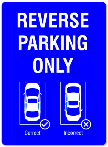 Indicator reverse parking only