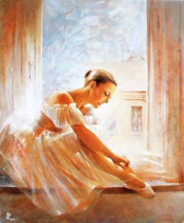 Tablou A new day Ballerina dance, 2015 - Vali Irina Ciobanu de la Alma Parchet