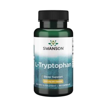 Supliment alimentar Swanson L-Tryptophan, 500mg - 60 capsule de la Krill Oil Impex Srl
