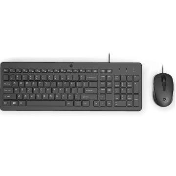 Kit tastatura si mouse HP 150, cu fir, negru