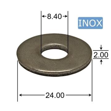 Saiba plata inox M8x24x2 DIN 9021 - 100buc/cutie de la Marisim Total Instal Srl