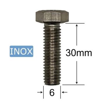 Surub inox M6x30mm cap hexagonal - 100buc/cutie