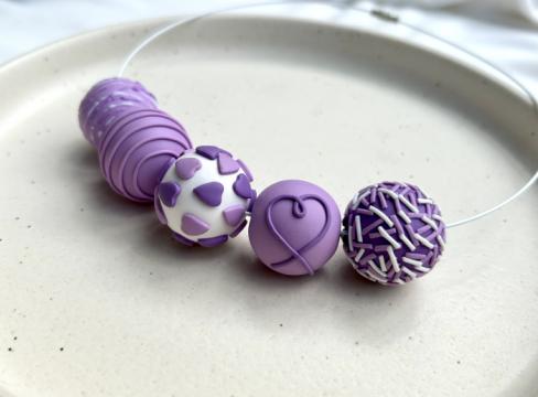 Colier Clay pops Lavander de la Mytreasurebox S.r.l.