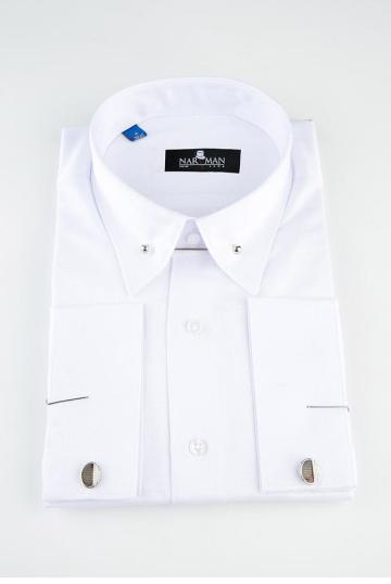 Camasa alba cu ac pin pentru guler de la Narman - Tuxedo