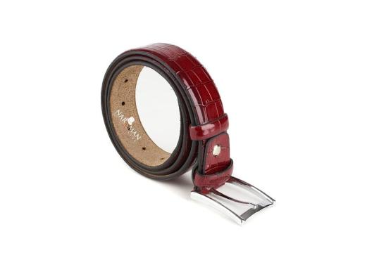 Curea piele, culoare rosu, CUP07