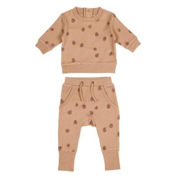 Set bebe cu pantaloni si hanorc, 100% bumbac Lovedbaby