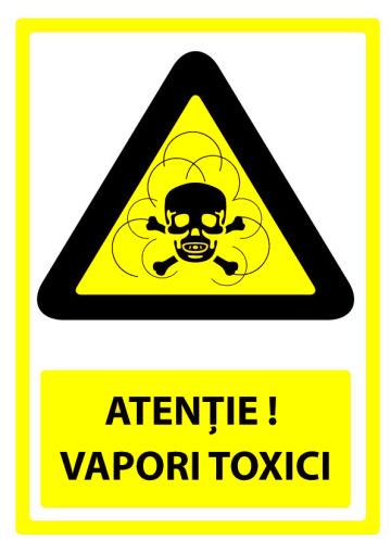 Indicator atentie vapori toxici