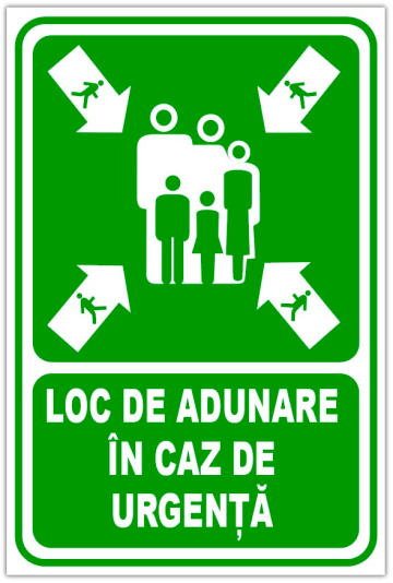 Indicator de securitate loc de adunare in caz de urgenta