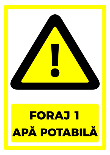 Indicator pentru foraj 1 apa potabila