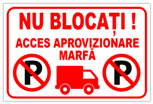 Indicator pentru interzicere nu blocati acces aprovizionare