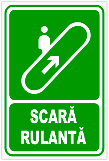 Indicator pentru scara rulanta in sus