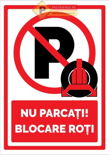 Indicatoare pentru blocarea rotilor