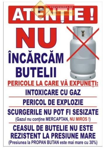 Indicatoare pentru butelii de la Prevenirea Pentru Siguranta Ta G.I. Srl