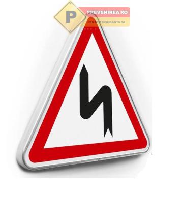 Indicator de curba dubla la stanga de la Prevenirea Pentru Siguranta Ta G.I. Srl