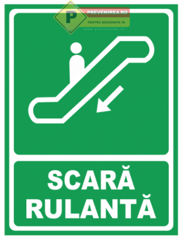 Indicator de securitate pentru scara rulanta