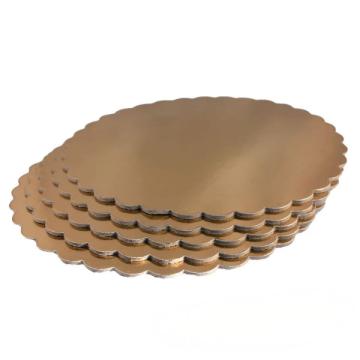 Discuri tort groase aurii dantelate, 30cm, 5 buc de la Lumea Basmelor International Srl