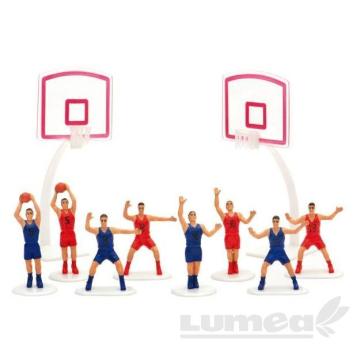 Figurine tort basketball din plastic, 8+2 buc - Decora de la Lumea Basmelor International Srl