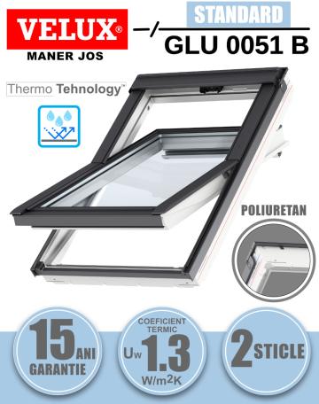 Fereastra mansarda Velux GLU 0051B cu rama de etansare