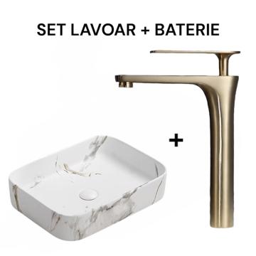 Set lavoar Dione + baterie lavoar 575BG de la Top Ceramic Design Srl