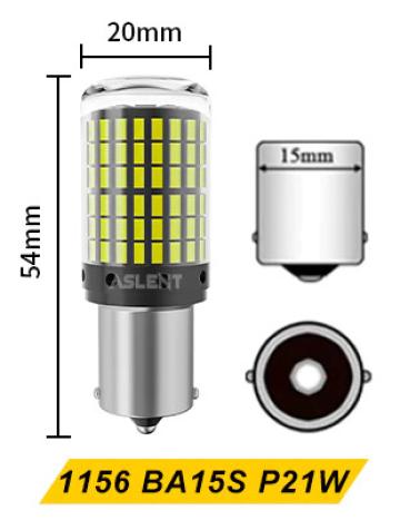 Set 2 becuri LED Pro Canbus compatibile P21W alb de la LND Albu Profesional Srl