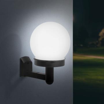 Lampa solara LED - alb rece - neagra, din plastic de la Future Focus Srl