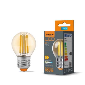 Bec LED filament - Videx - 6W - E27 - G45 - Amber de la Casa Cu Bec Srl