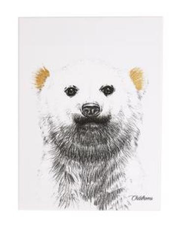 Pictura Childhome Oil Painting Polar Bear + Gold - 30x40 cm
