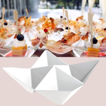 Set 25 boluri servire aperitive Origami - alb de la Plasma Trade Srl (happymax.ro)