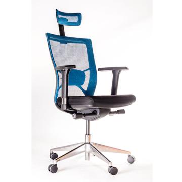 Scaun ergonomic pentru birou negru cu albastru-356 de la European Med Prod