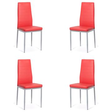 Set 4 scaune bucatarie-rosu