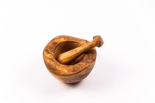 Mojar cu pistil Rustic din lemn de maslin de la Tradizan