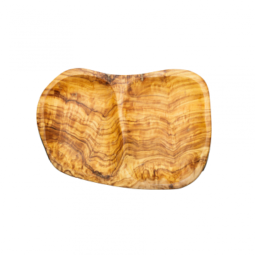 Platou Tremiti 2 compartimente din lemn de maslin de la Tradizan