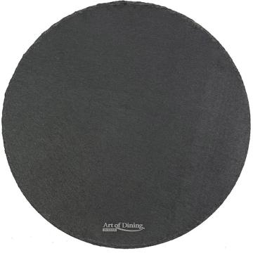 Platou servire ardezie, rotund, 30 cm, Heinner, negru de la Etoc Online
