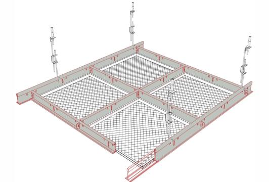 Sistem de tavan casetat metalic Expanded Lay-in Microlook de la Ideea Plus Srl