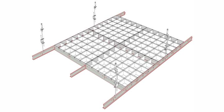 Sistem de tavan metalic - grila Quadro T de la Ideea Plus Srl