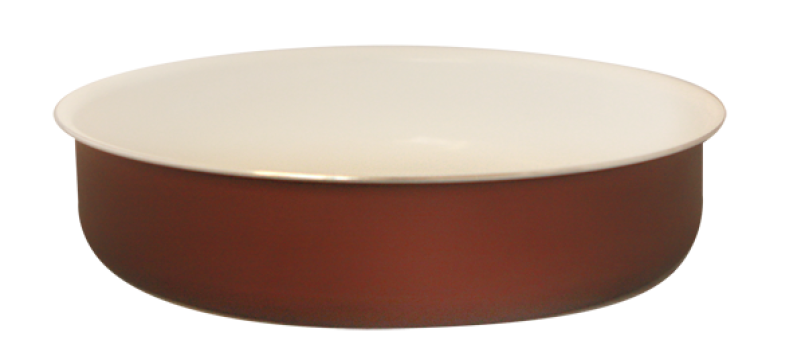 Tava rotunda Tango 28cm cu invelis ceramic antiaderent, maro de la Kalina Textile SRL