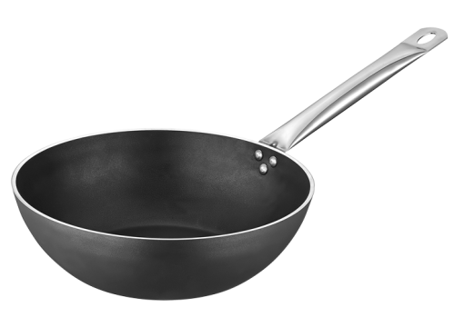Tigaie wok profesionala Netlon Pearl 28x8,5cm din aluminiu