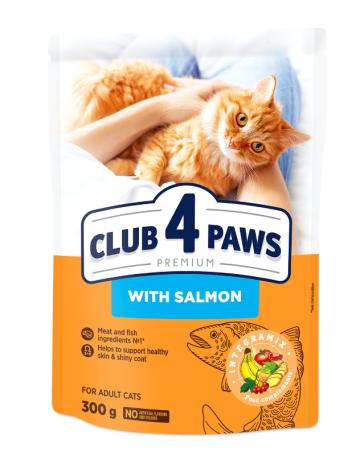 Hrana uscata pisici adulte cu somon Cluc 4 Paws 300g