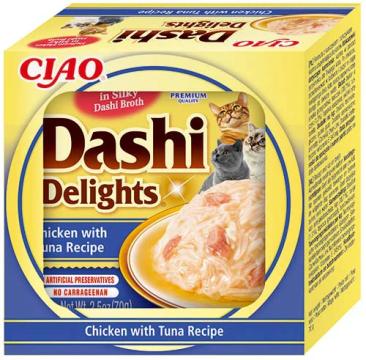 Churu pisici supa Dashi Delights de pui cu ton