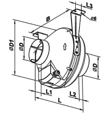 Ventilator centrifugal VK 125 de la Ventdepot Srl