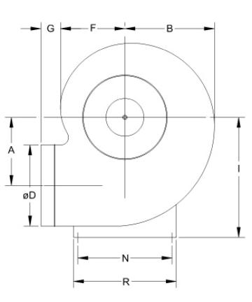 Ventilator centrifugal mediu coroziv MBP 40 T6 1/3