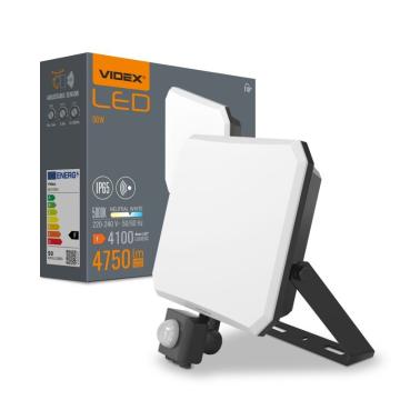 Proiector LED Videx VLE-F3-0505B-S - 50W - Senzor miscare