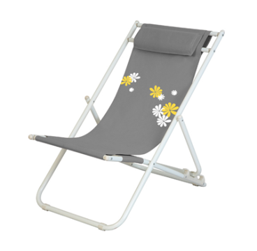 Scaun pliant plaja/camping cu perna Raki Flower 6, reglabil de la Kalina Textile SRL