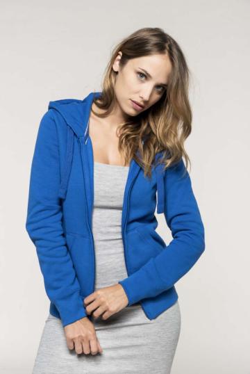 Bluzon Ladies' hooded full zip sweatshirt