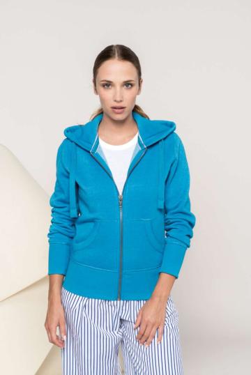 Bluzon Ladies' melange full zip hooded sweatshirt de la Top Labels