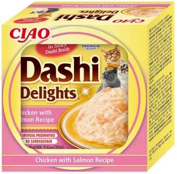 Hrana Churu pisici supa Dashi Delights de pui cu somon