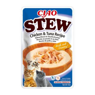 Hrana plic Stew reteta de pui & ton 40g - Churu