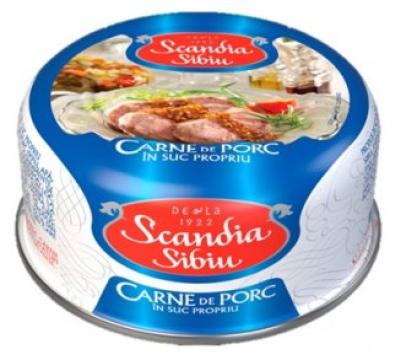 Conserva Scandia Sibiu Carne de porc in suc 300g de la Supermarket Pentru Tine Srl