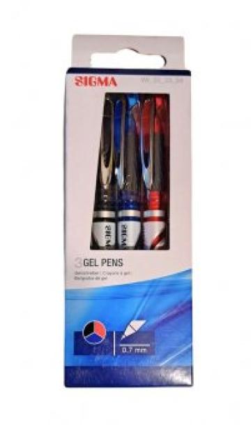 Pixuri asortate cu gel Sigma, 3buc/set de la Supermarket Pentru Tine Srl